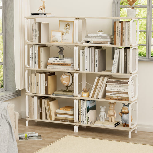 5 Tier Large Book Shelf, White