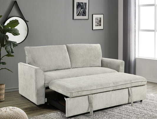 Sophia 78" Modern Light Gray Linen Sleeper Sofa