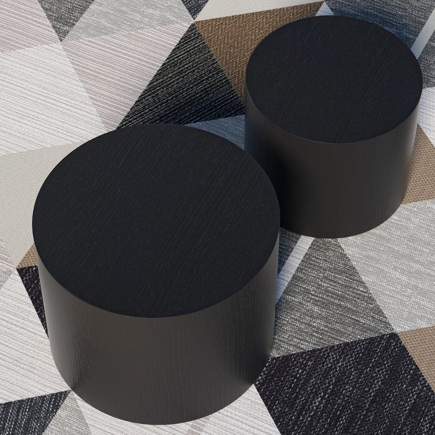 Uliana 2PC Coffee Table Set, Black