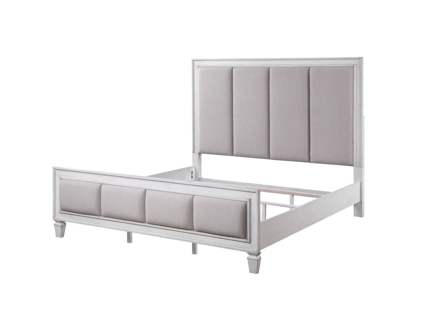 Katia Light Gray Linen, Rustic Gray & Weathered White Finish