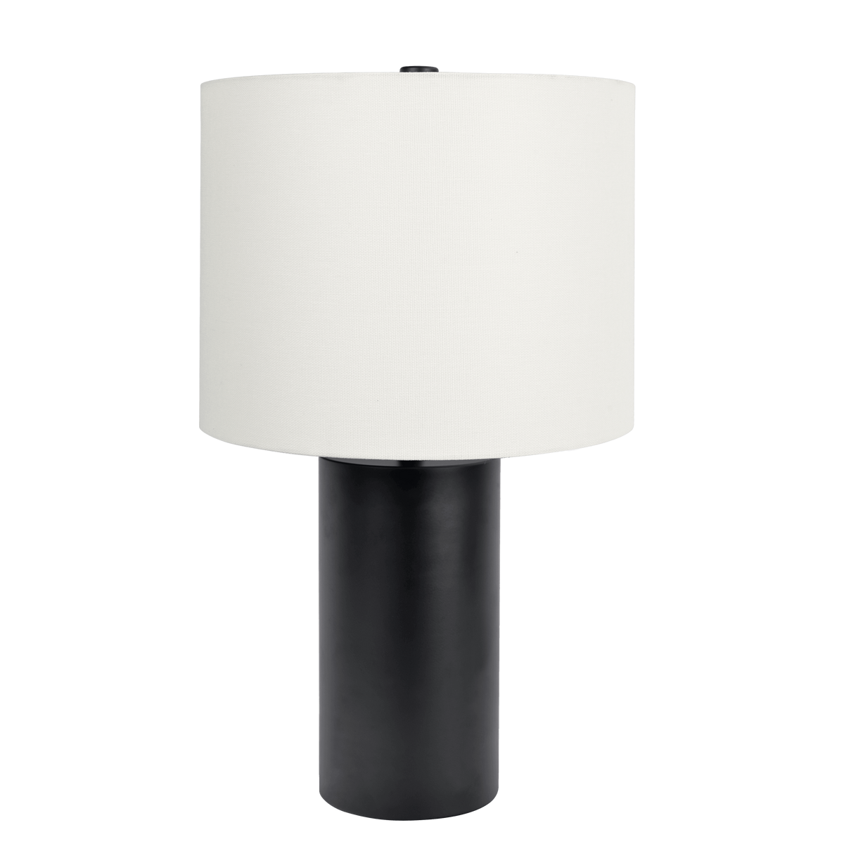 Aura Black Table Lamp with On/Off Switch Black Block Base