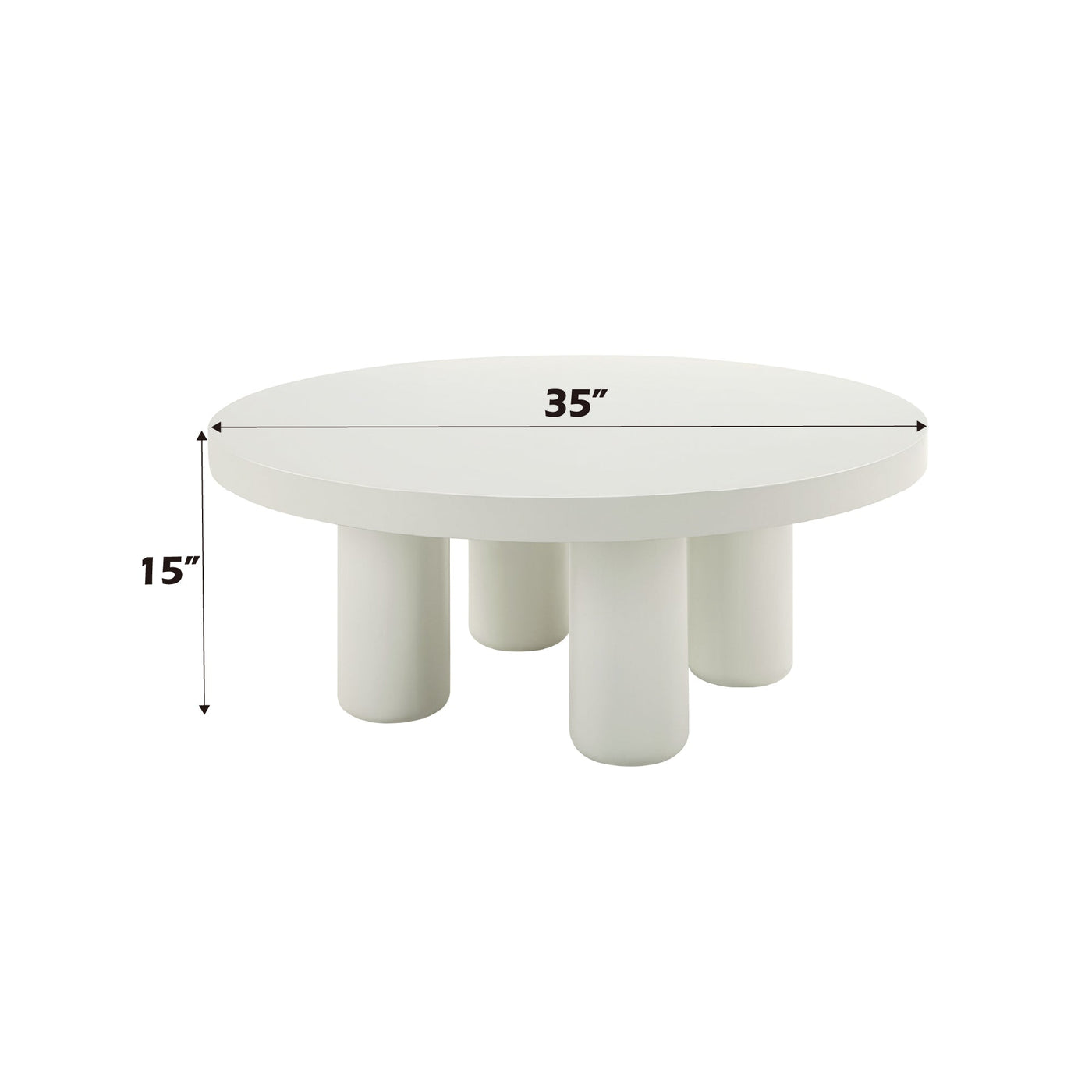 Loanna Modern White Finish Coffee Table