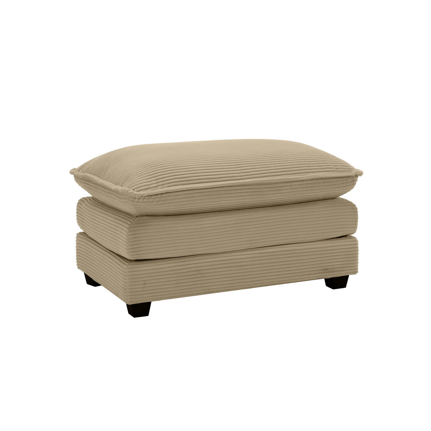 Wrenley Large Corduroy Upholstered Ottoman, Tan