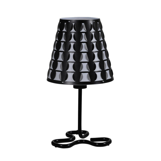 California Home - 16' Traci Black Geometric Metal Table Lamp