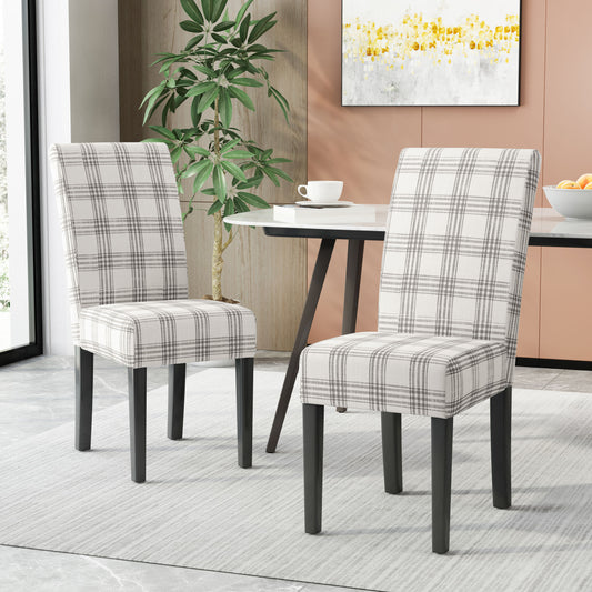 Faron Modern Upholstered Side Chairs (Set of 2) Gray
