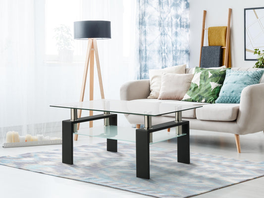 Melo Modern Glass Side Coffee Table