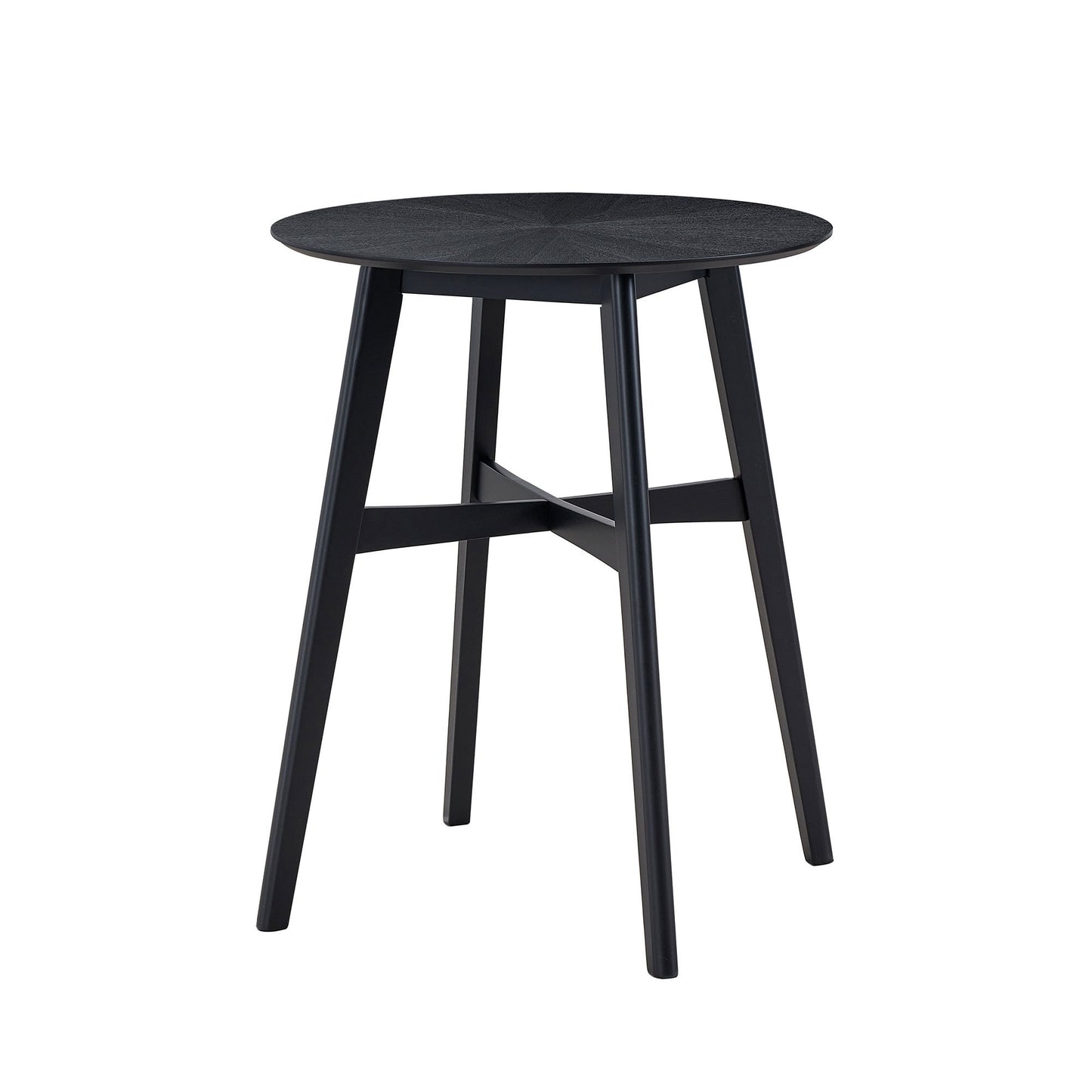 Gemma 31.5 Inch Oversize Round Bar Table, Black