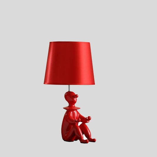 California Home - 21.25' Red Modern Clown Phone Holder Resin Table Lamp
