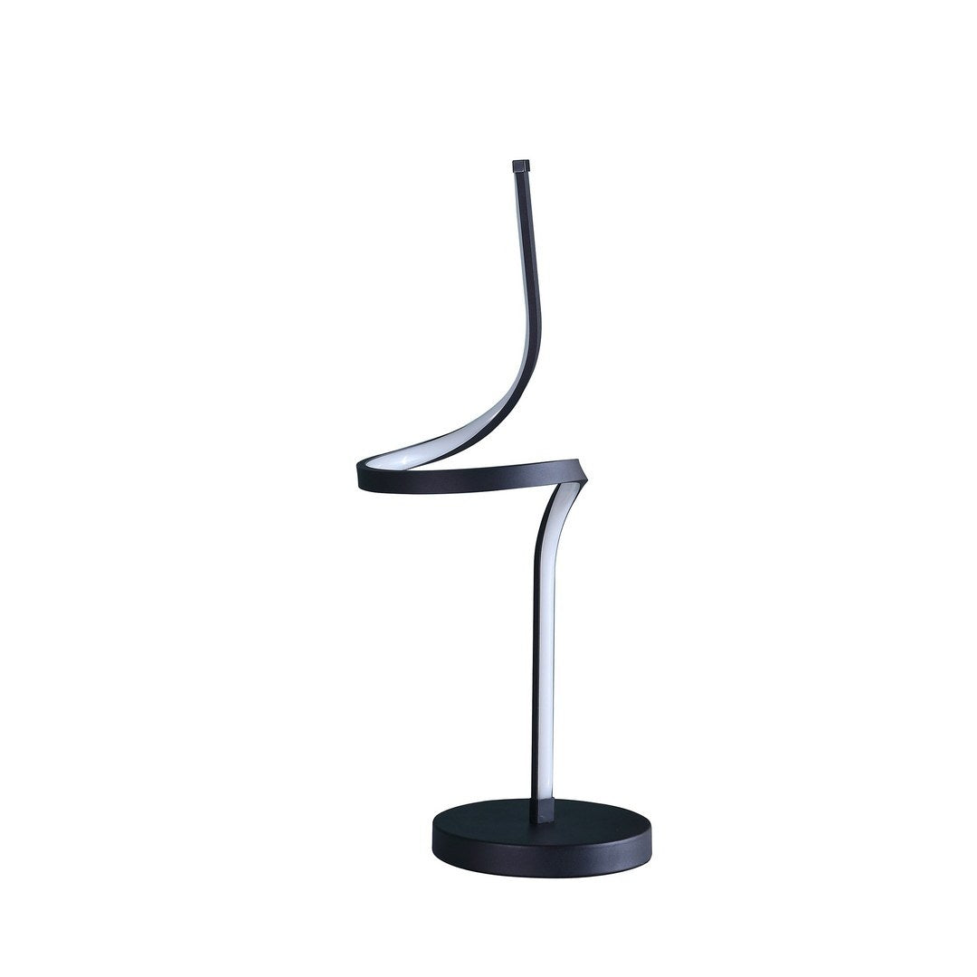 California Home - 22' In Led Apollo Spiral Curved Tube Modern Table Lamp