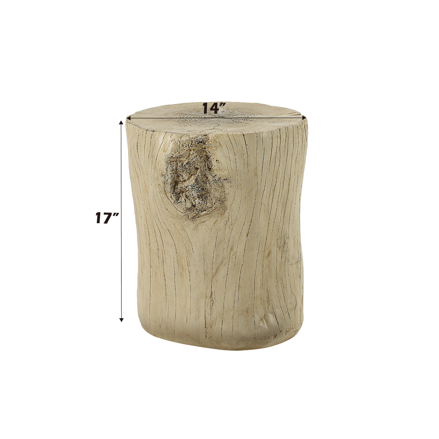 Gene Natural Brown Finish Fiber Concrete Accent Table