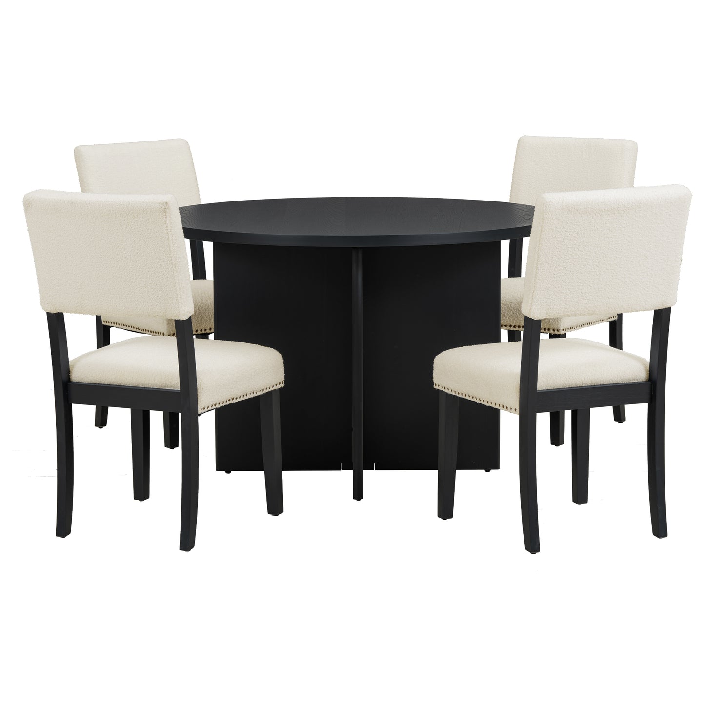 Lexington 5-Piece Modern Dining Set, Black