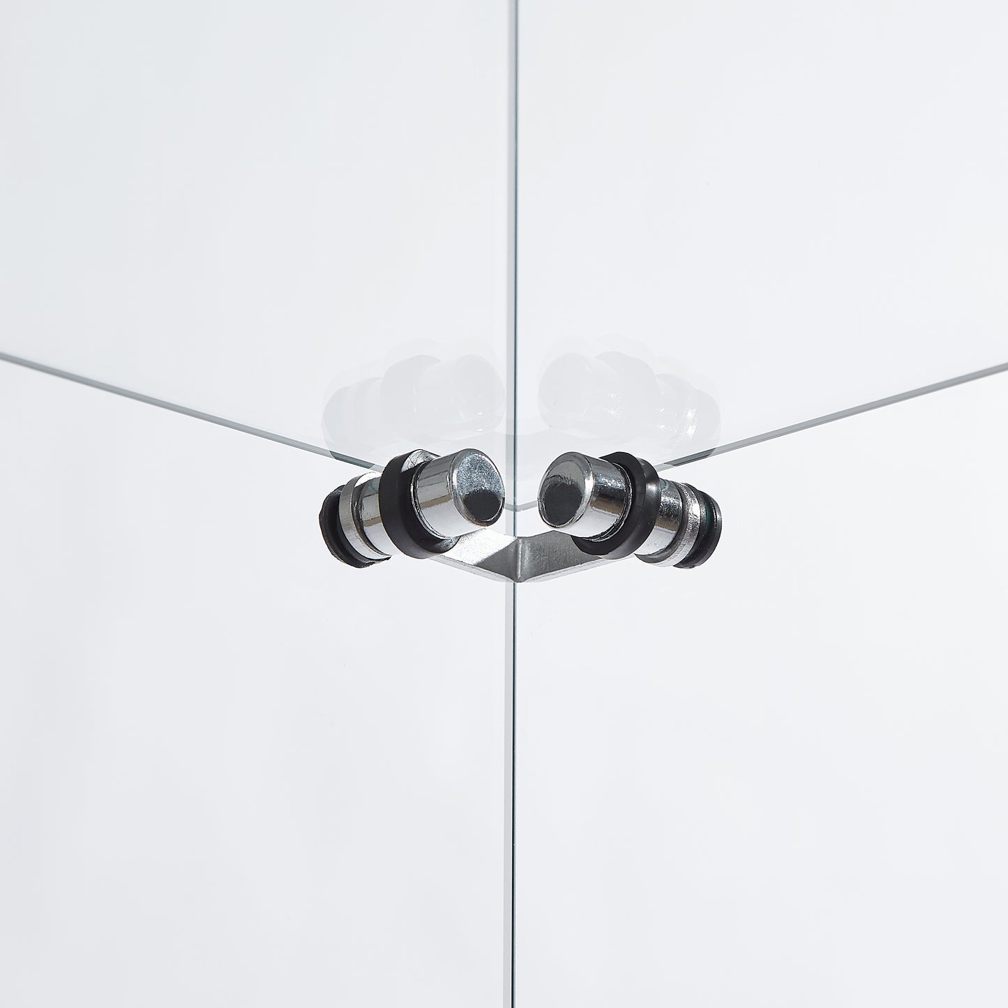 4 Tier Glass Curio Cabinet, Single Door Glass Cabinet with Lock and Wheels, White