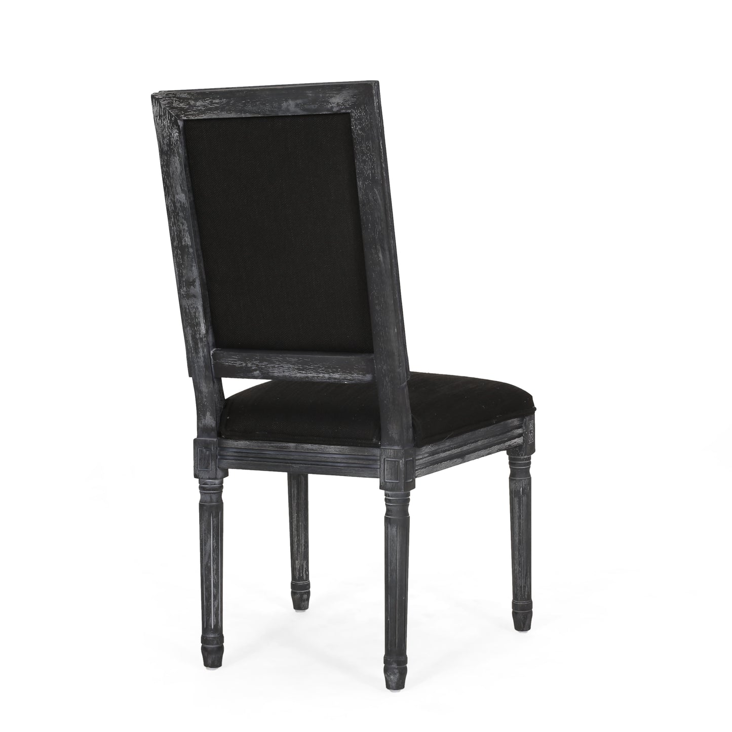 Cavan French Country Upholstered Side Chairs (Set of 2) Black