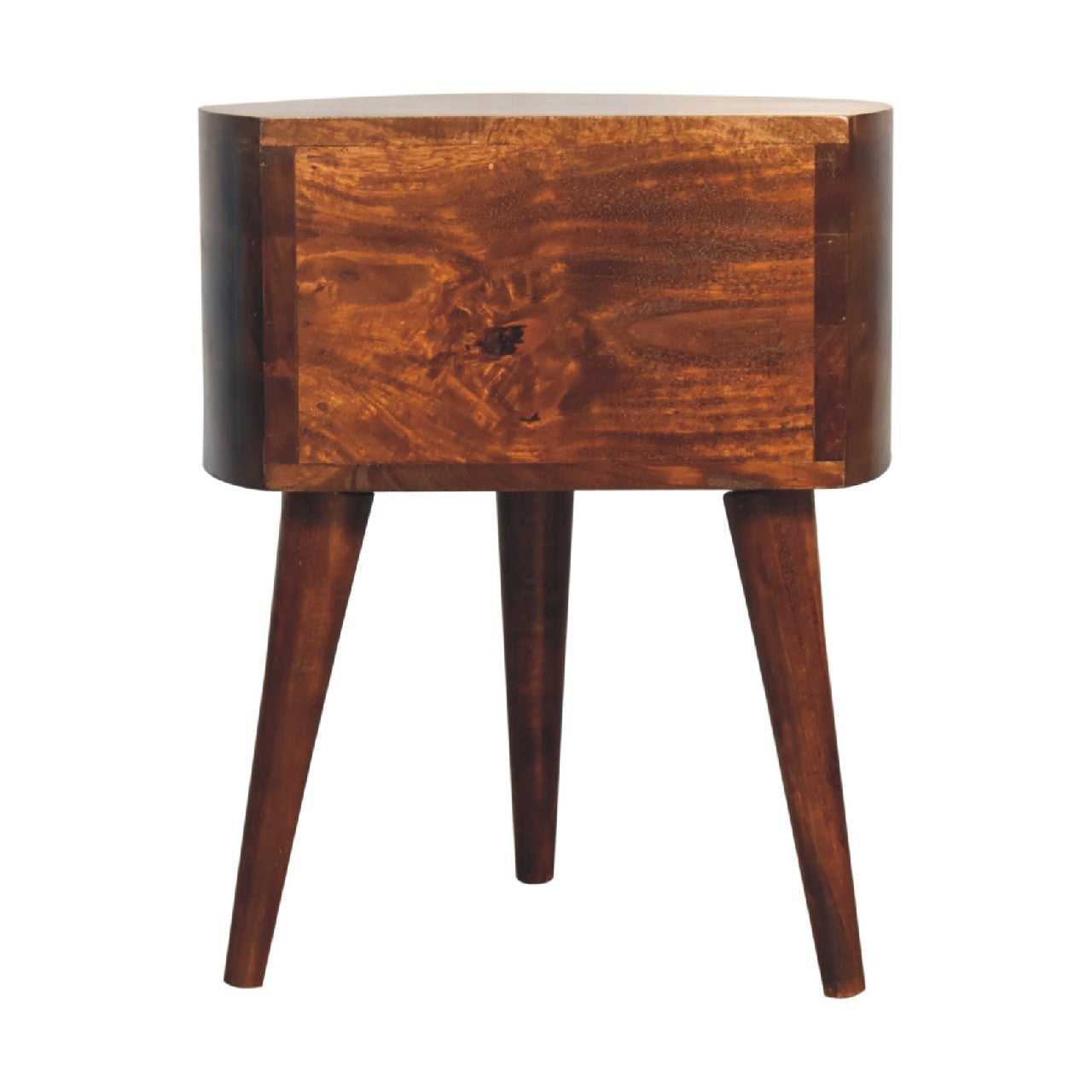 Cecilia Solid Wood Tripod Nightstand in Chestnut
