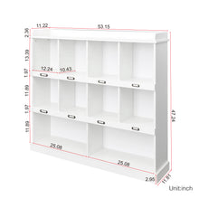 Anderson Wooden 10-shelf Bookcase, White