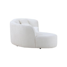 Jove Modern Curved Sectional in White Boucle
