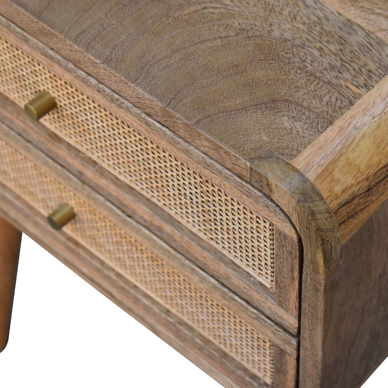 Floyd Close Knit 2-Drawer Nightstand with Rattan Drawer Front