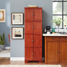 Calder 72.4" Storage Cabinet with 8 Doors and 4 Shelves , Cherry