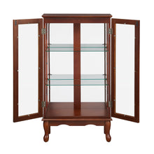 Florence Traditional Curio Cabinet with Cabriole Legs, Walnut