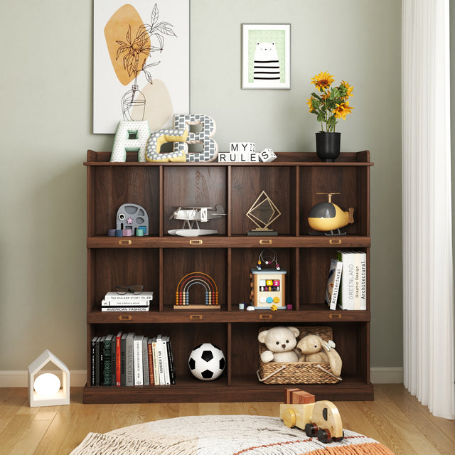 Anderson Wooden 10-shelf Bookcase,Walnut