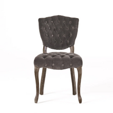 Alaric Transitional Velvet Side Chairs (Set of 2) Gray