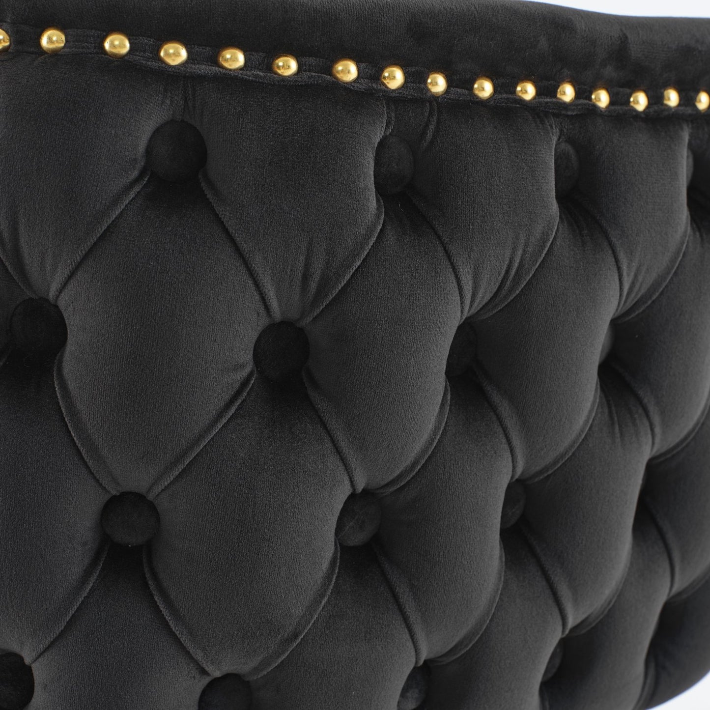 Junia Velvet Tufted Adjustable Height Bar Stools (Set of 2) Black