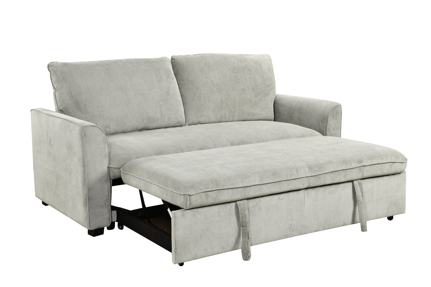 Sophia 78" Modern Light Gray Linen Sleeper Sofa