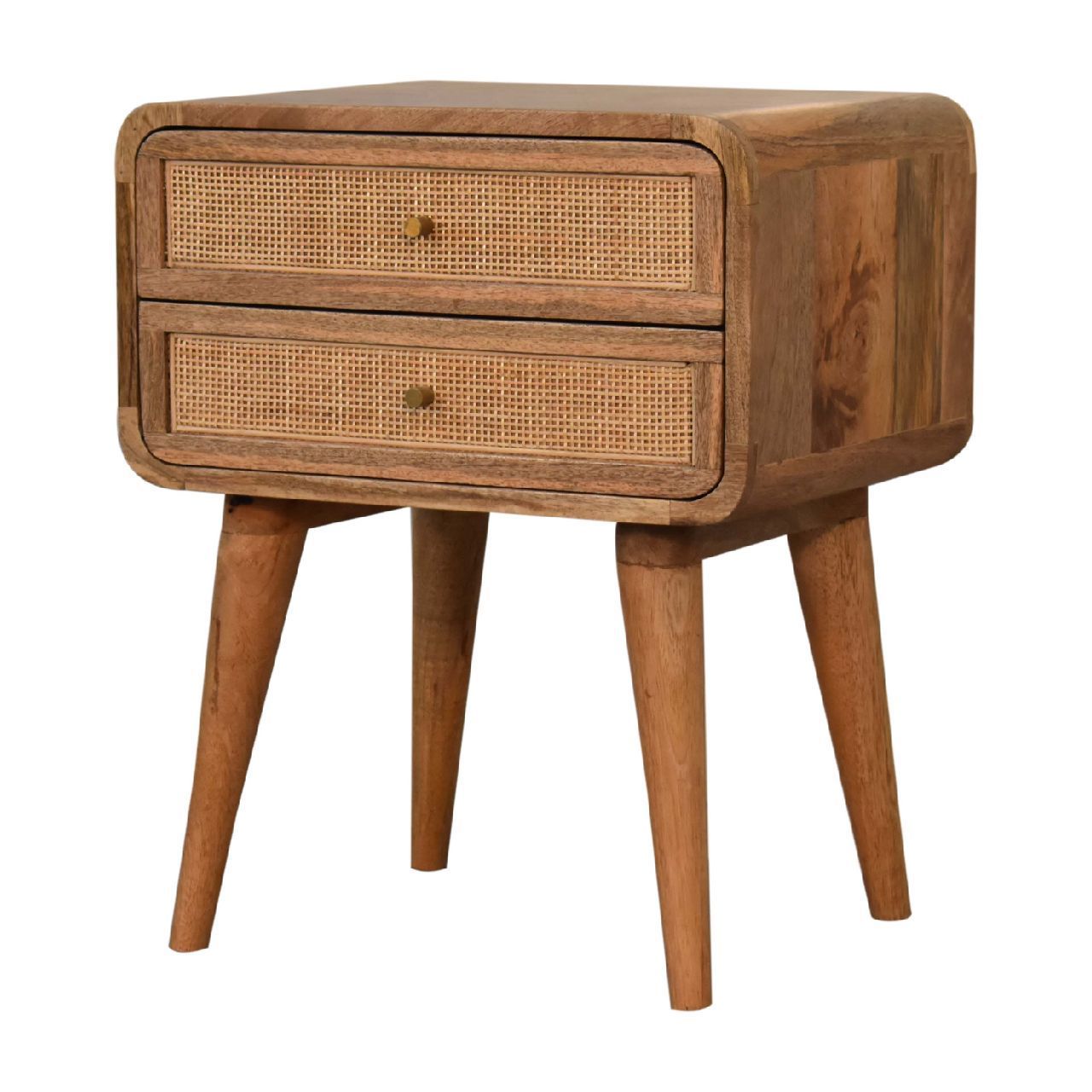 Floyd Close Knit 2-Drawer Nightstand with Rattan Drawer Front