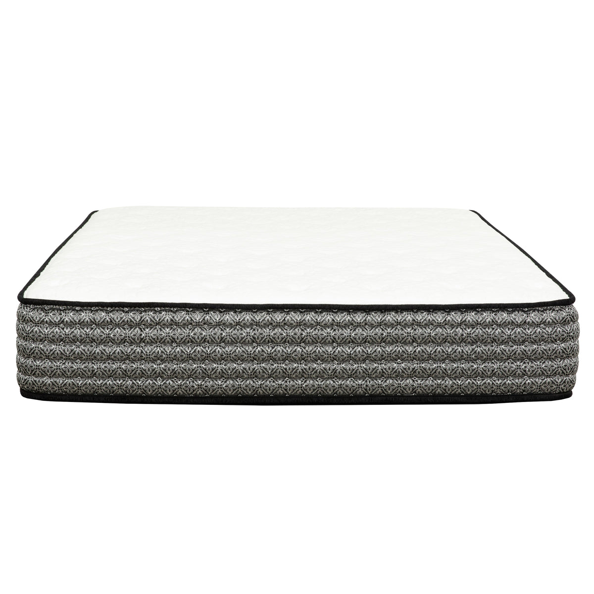 Premium 12 in. Pocket Coil Hybrid Mattress, Queen, Plush Gel Memory Foam Mattress, White/Gray