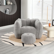 Tarian Soft Bean Bag Chair with High Resilient Foam, Gray