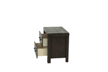 Bennett Rustic 2-Drawer Wooden Nightstand, Brown