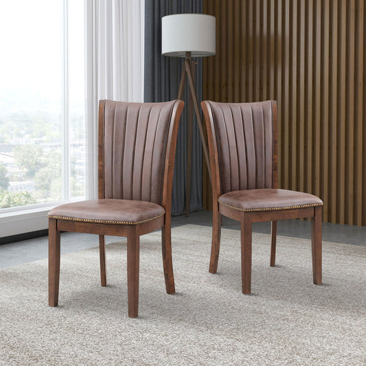 Jovienne Mid-Century Modern Side Chairs (Set of 2) Oak