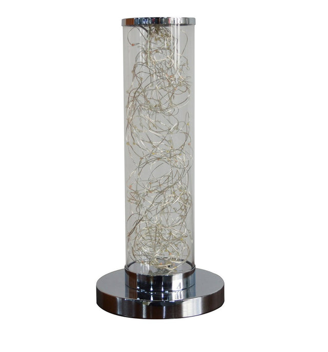 California Home - 13-Inch Exposed Multi-Colored Rope LED Namiri Column Table Lamp