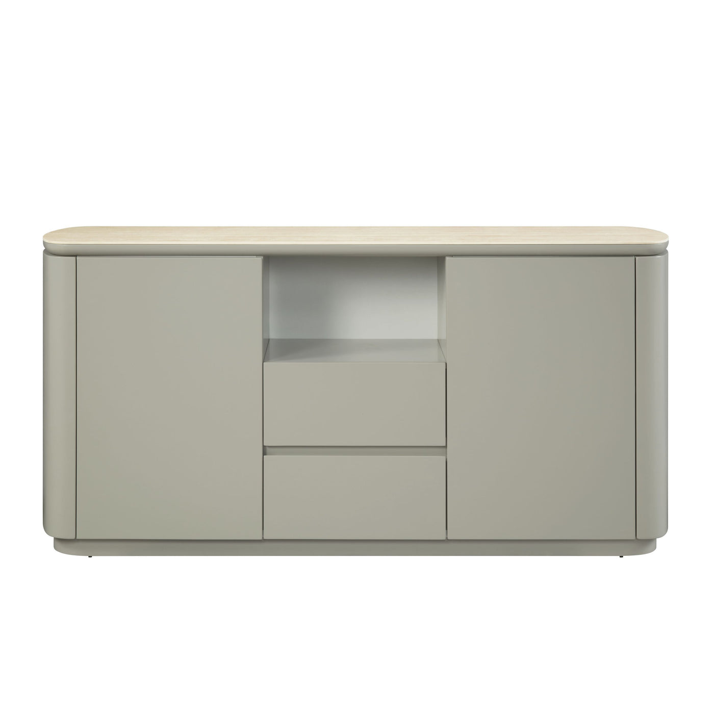Ingram Ceramic Top & Light Gray Finish Server