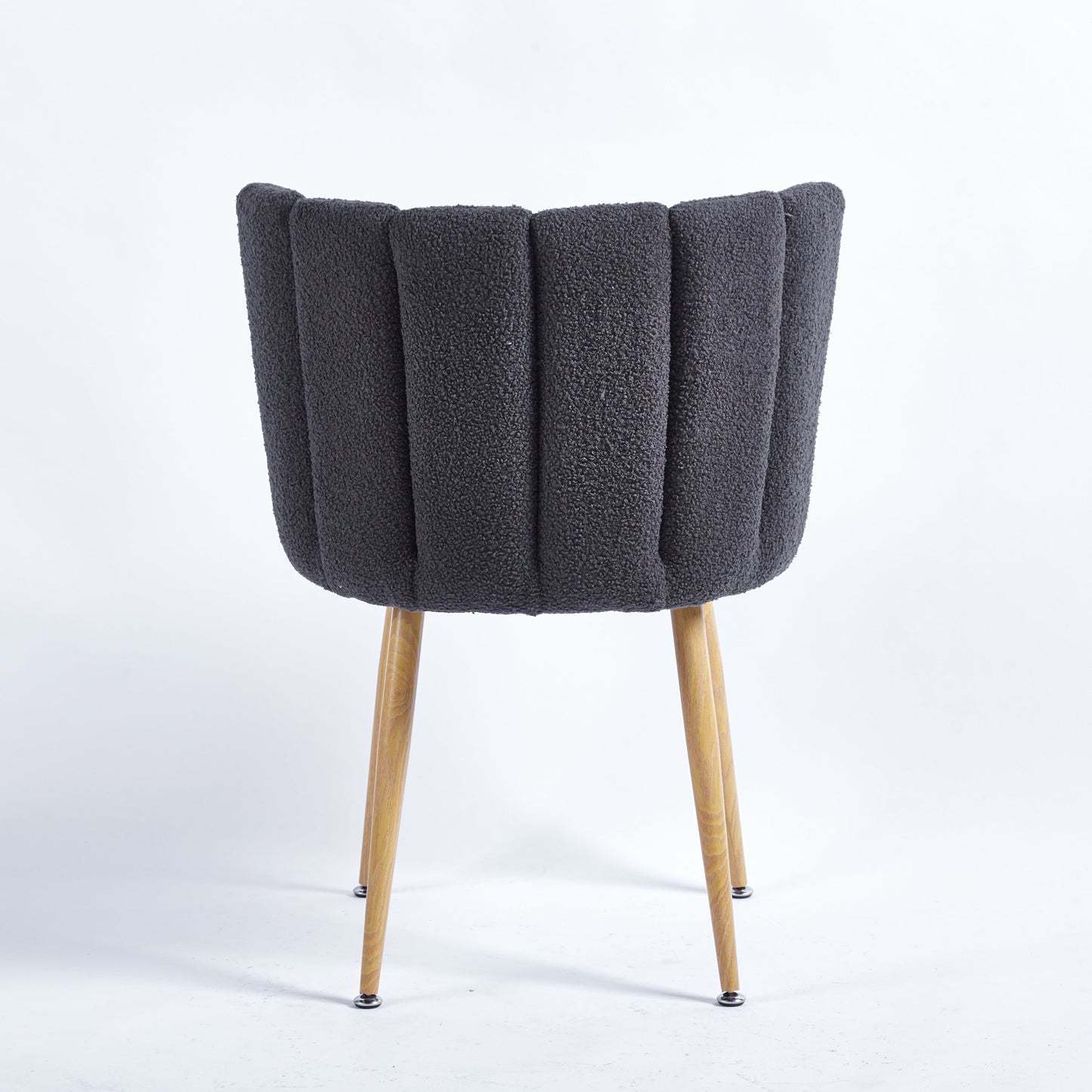 Nixie Morn Faux Fur Side Chairs (Set of 2), Black