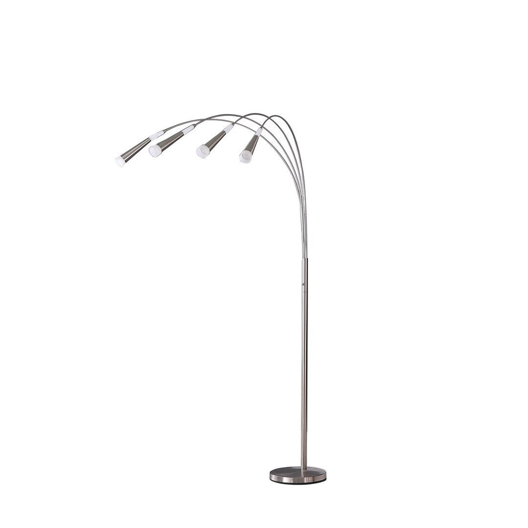 California Home - 72' Kiery 4 Arm Aluminum Led Arc Floor Lamp