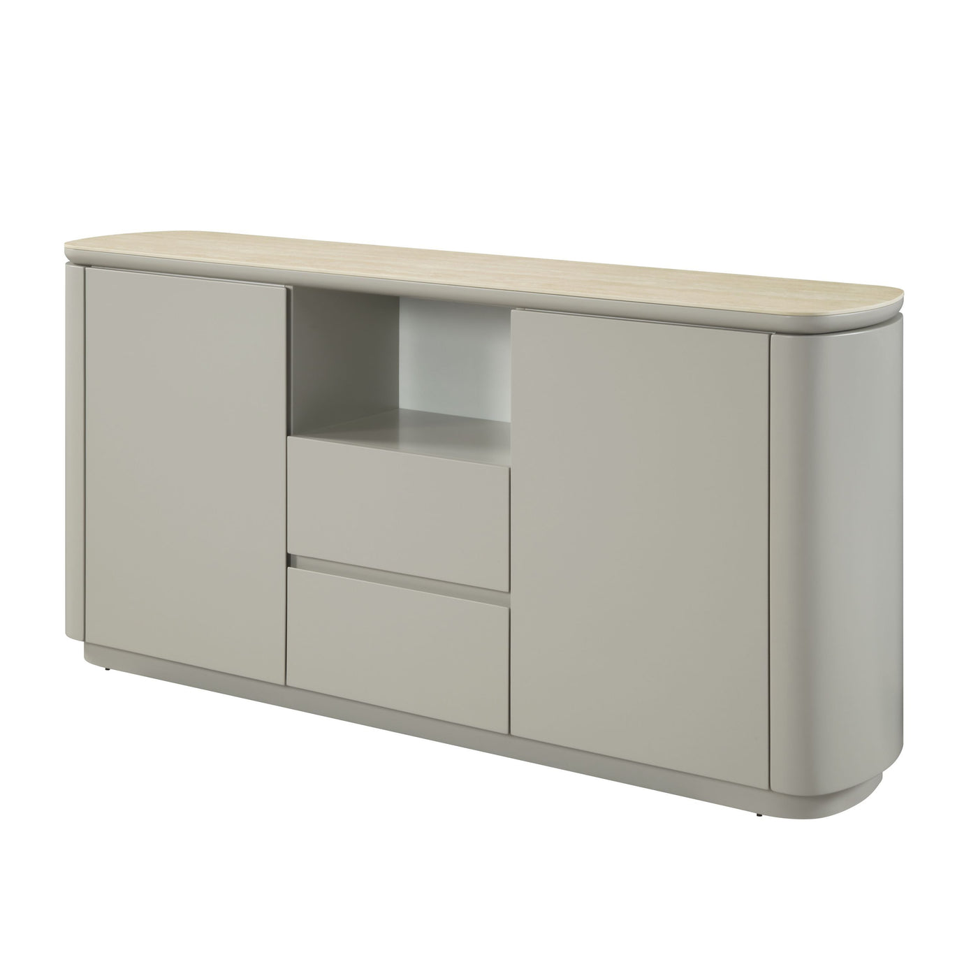 Ingram Ceramic Top & Light Gray Finish Server