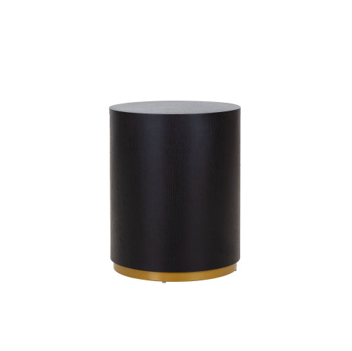 Justone Modern 3-Piece Accent Table Set - Black & Gold