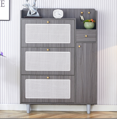 Tranquility Mid-Century Modern Cabinet with Shoe Storage