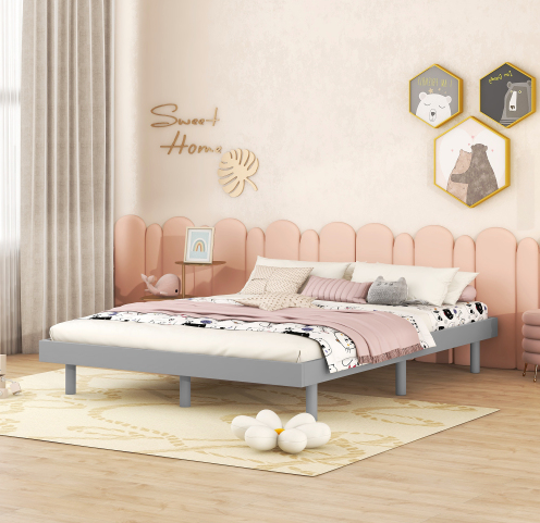 Laken Modern Queen Floating Platform Bed