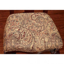 Walter Formal Dining Side Chairs with Damask Print Seat, Cherry