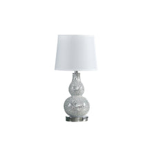California Home - 19.5' In Mirror Glass Mosaic Silver Chrome Polyresin Table Lamp