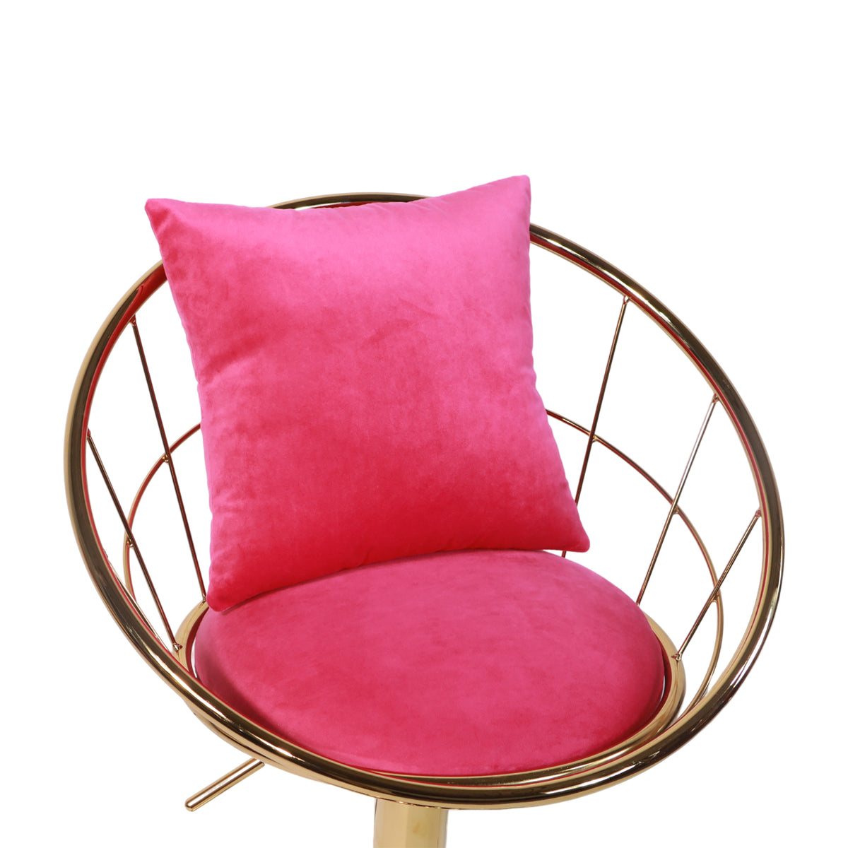 Brenda Adjustable Height Swivel Bar Stools - Rose Red