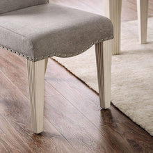 Martin Transitional Camel Back Side Chairs (Set of 2), Antique White & Gray