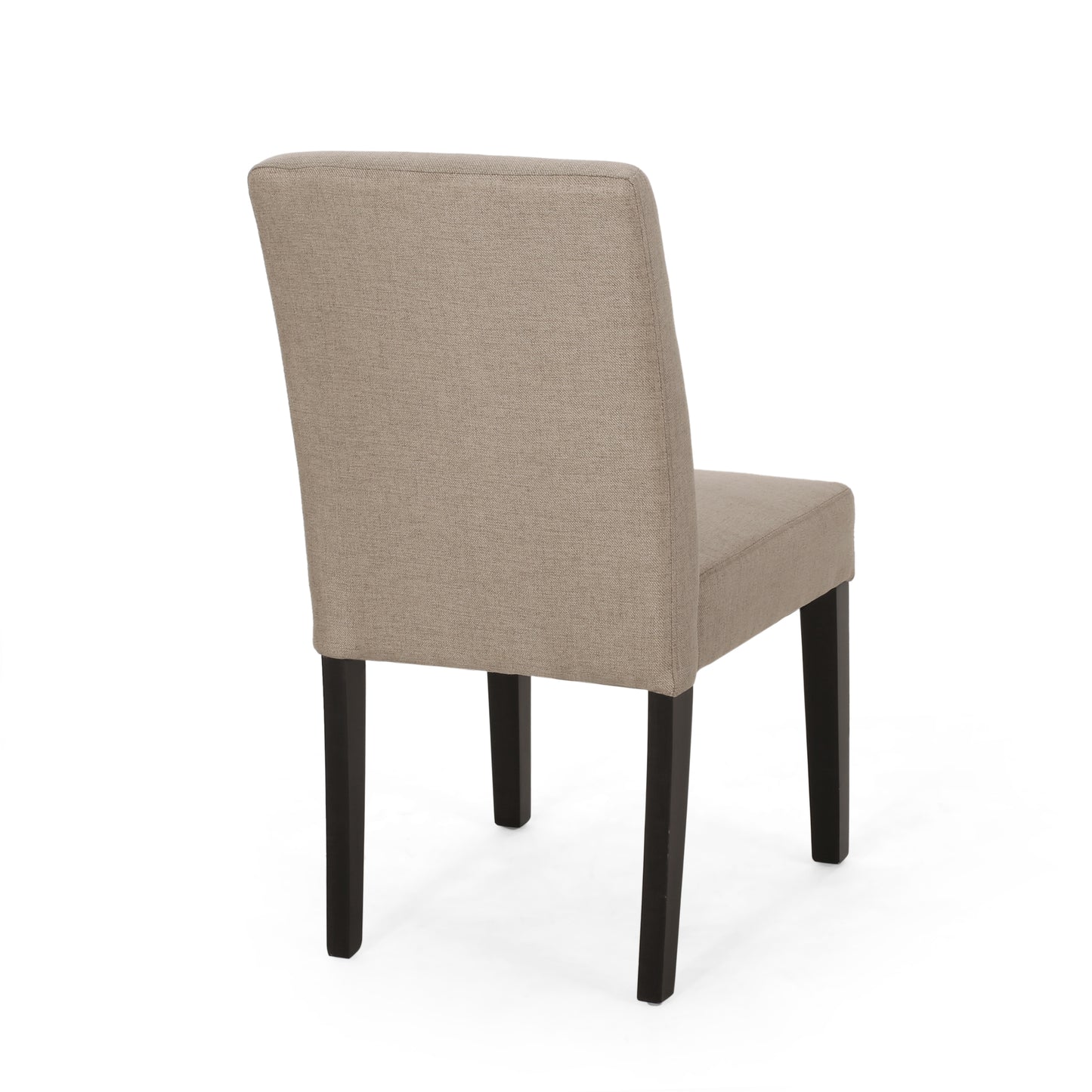 Bishop Transitional Upholstered Side Chairs (Set of 2) Taupe