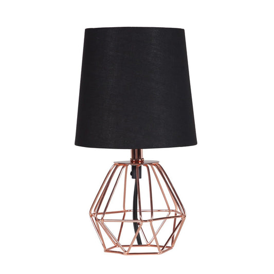 California Home - 11.25' Copper Metal Table Lamp 'Wesley Geometric', Copper