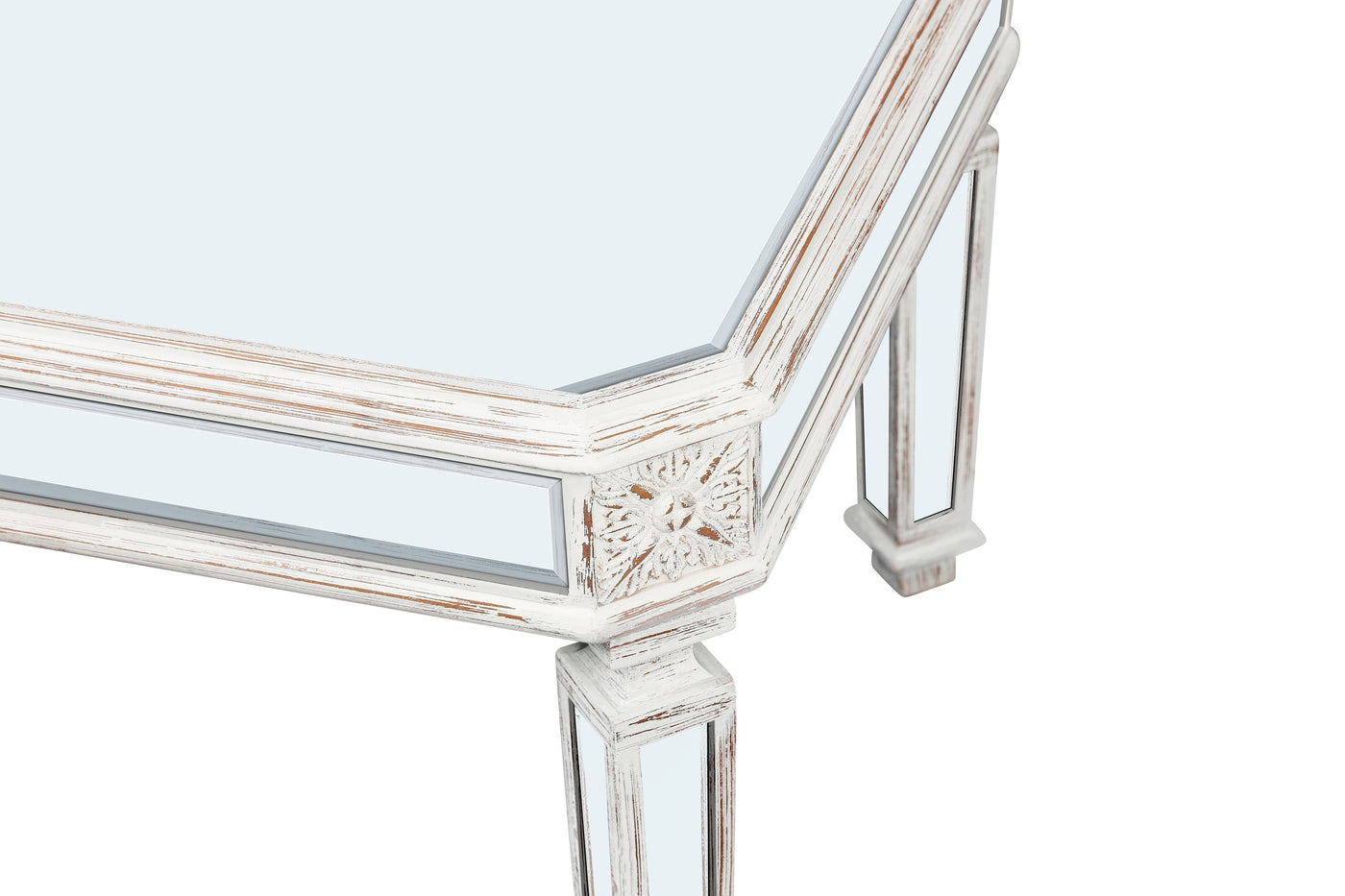 Avelina Contemporary Mirrored Coffee Table