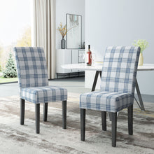 Faron Modern Upholstered Side Chairs (Set of 2) Blue