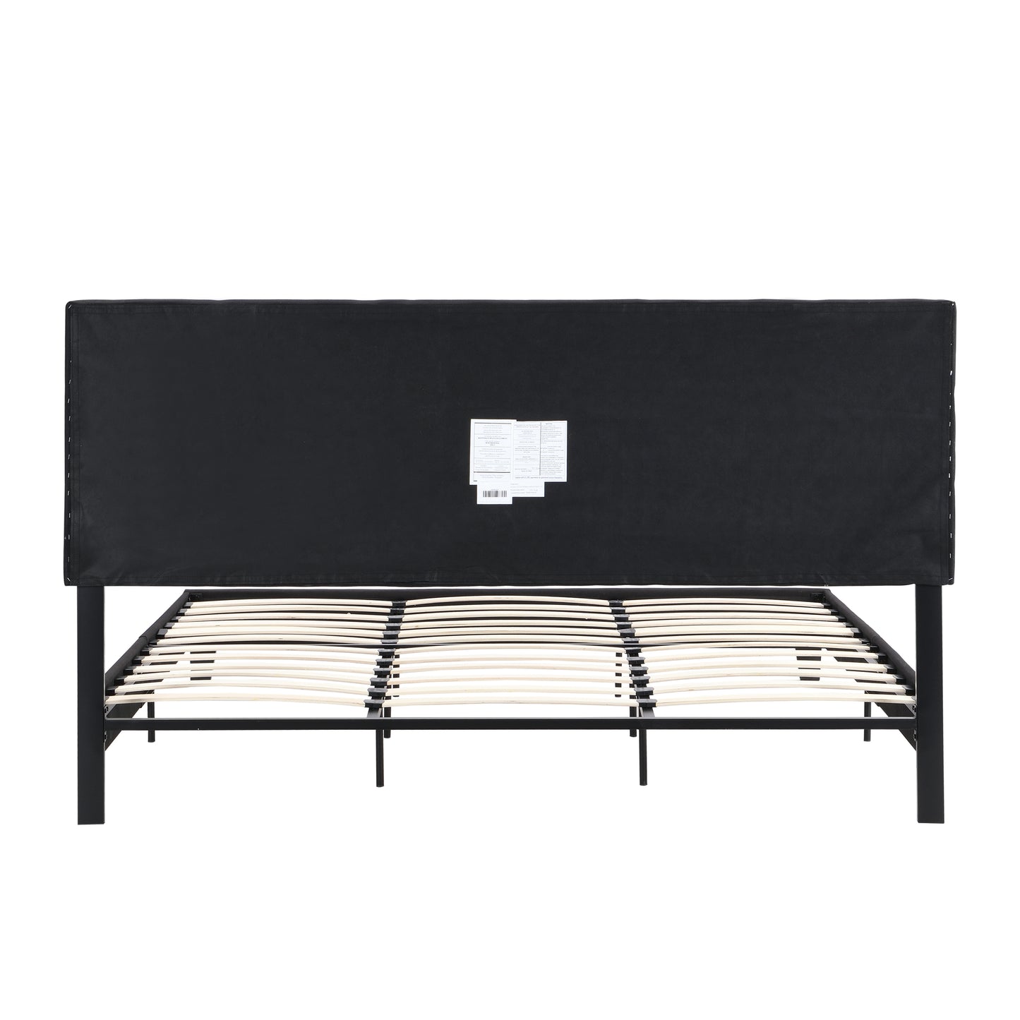 Marigold Modern Linen King Size Platform, Black