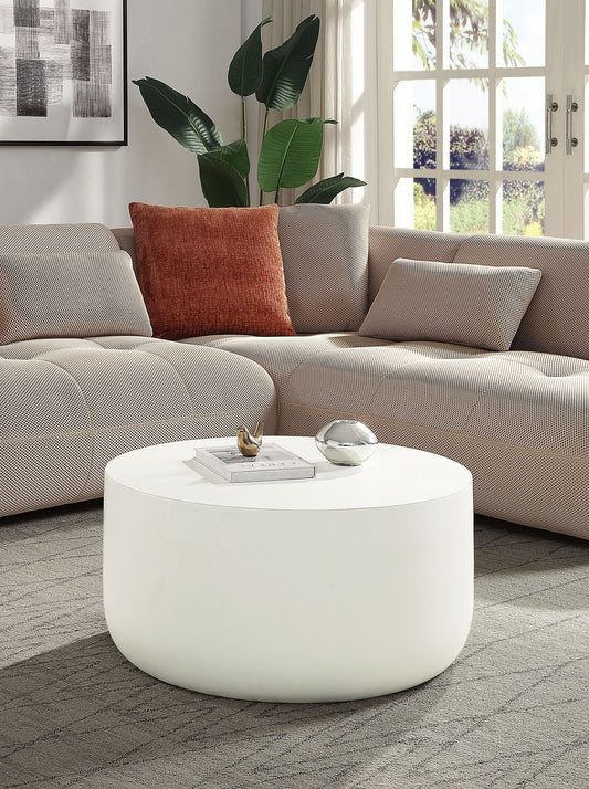 Dustan Modern Minimalist Natural White Finish Coffee Table
